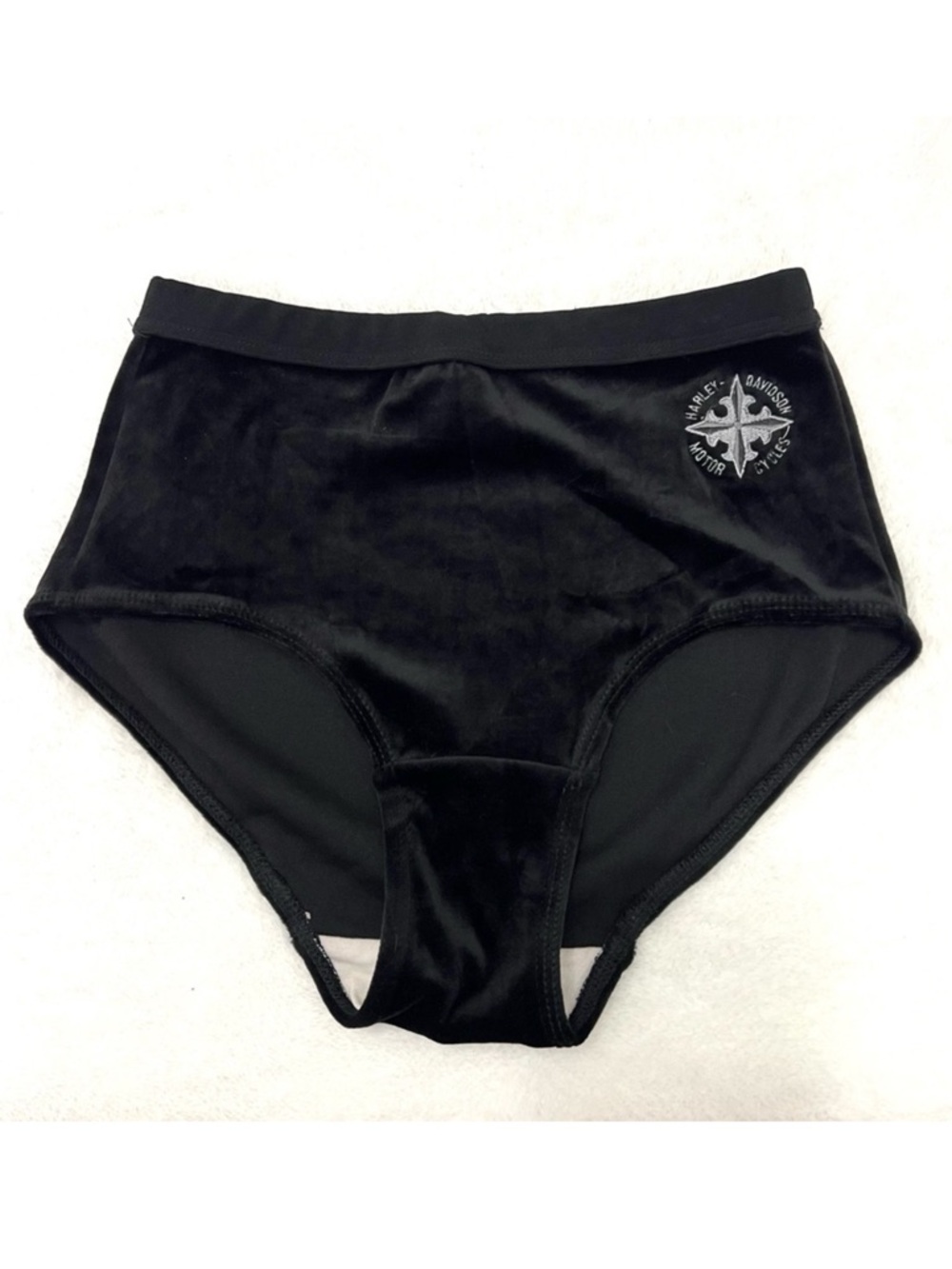 Vintage 90’s Harley Davidson Hot Pants Cheeky Boy Cut Briefs Velour Underwear L